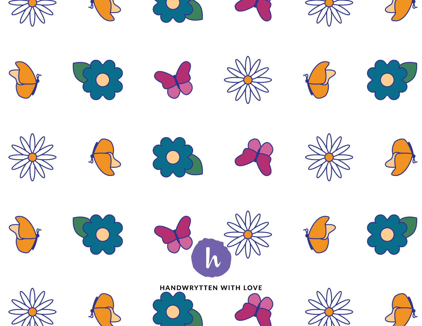 Flowers and Butterflies back