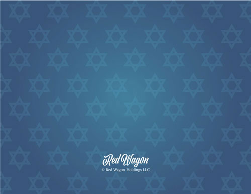 Happy Hanukkah Blue (Folded) back