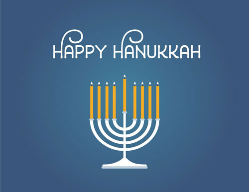 Happy Hanukkah Blue (Folded)