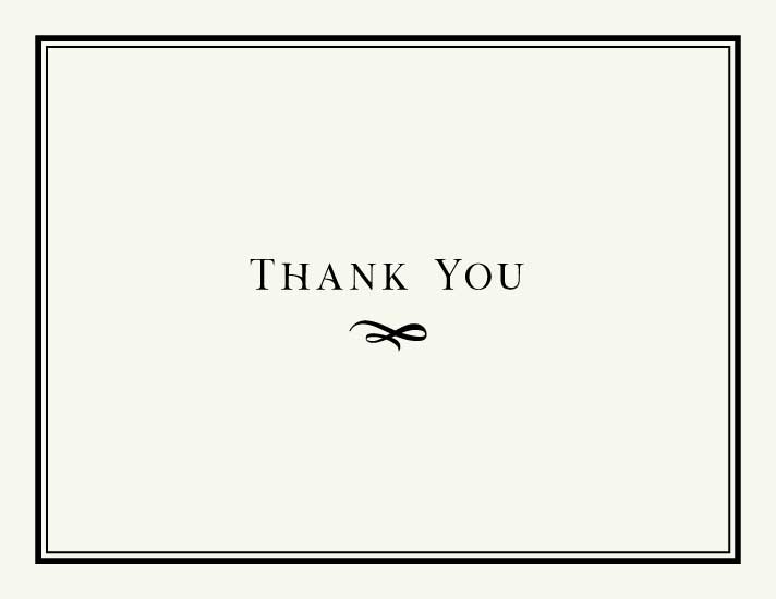 Black & Cream Thank You