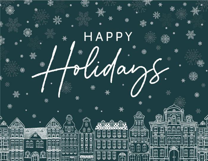 Winter Town Happy Holidays