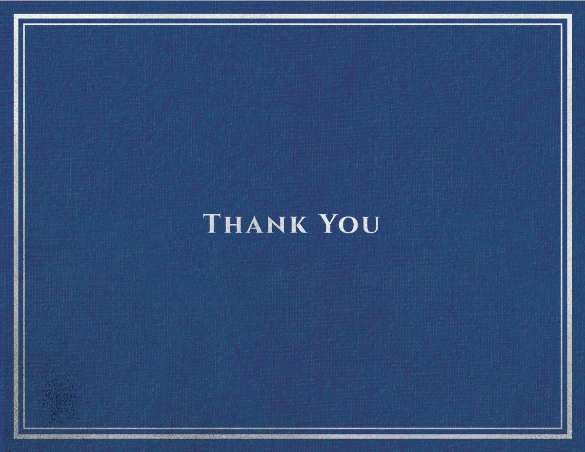 Navy Blue Linen Thank You