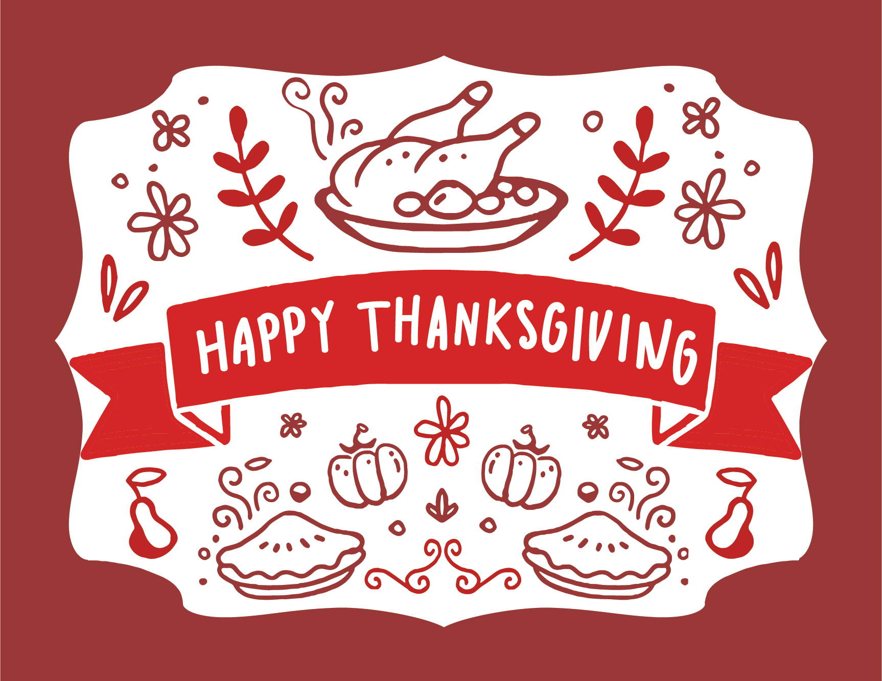 Red Happy Thanksgiving